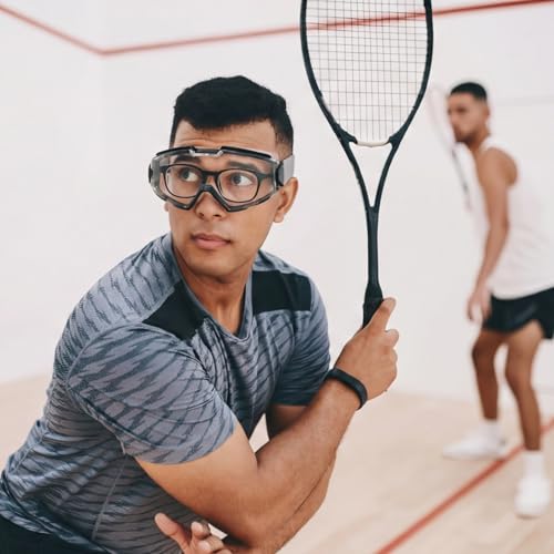 Protective Racquetball Goggles for Glasses - Anti-Fog & Scratch Resistant