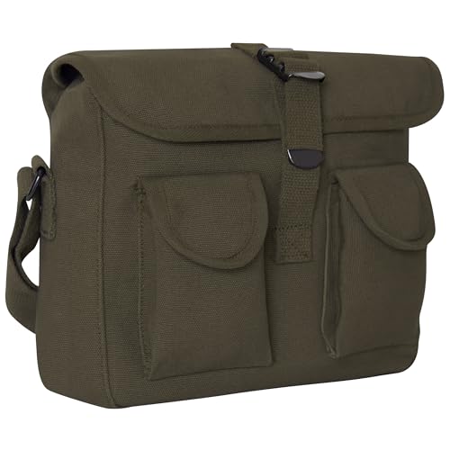 Rothco Canvas Shoulder Bag - Olive Drab Vintage Crossbody Utility Bag