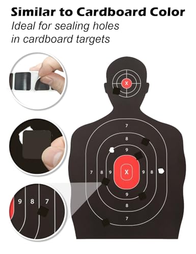 1 Inch Self-Adhesive Target Paster Stickers - 1500 Pcs Black