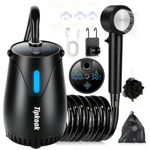 Portable Camping Shower Pump with Night Light – 2 GPM, 8000mAh Battery