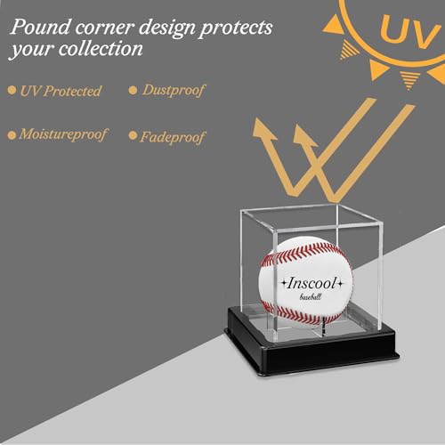 Baseball Display Case - UV Protected Acrylic Cube, High Class