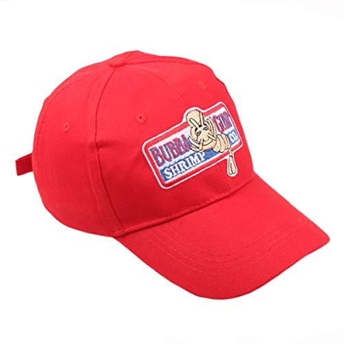 Unisex Shrimp Co. Embroidered Adjustable Cotton Cap - Red, One Size