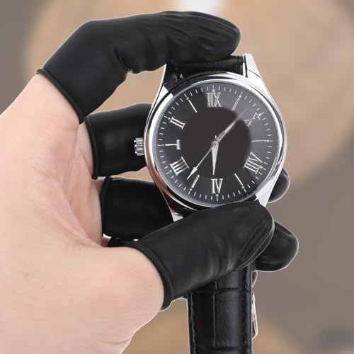 100 Pcs Disposable Silicone Finger Cots - Medium Protective Finger Covers Black