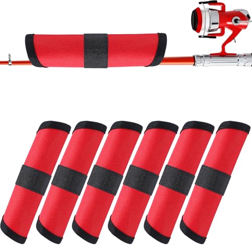 6 Pack Fishing Lure Covers - 6 Inch Red Bait Gloves