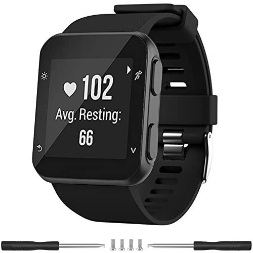 Silicone Replacement Band for Garmin Forerunner 35 - Black