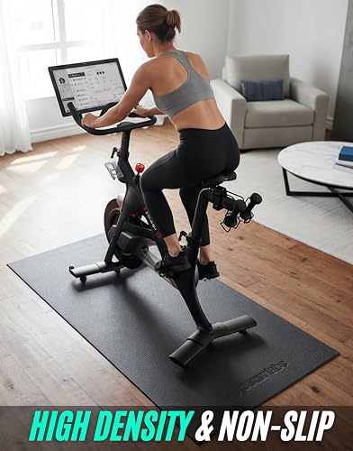 Exercise Bike Mat 30" x 60" - Non-Slip, Waterproof & Floor Protector