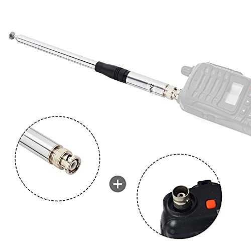 UAYESOK ROD130 Telescopic 27MHz CB Antenna with BNC Connector - Signal Boost