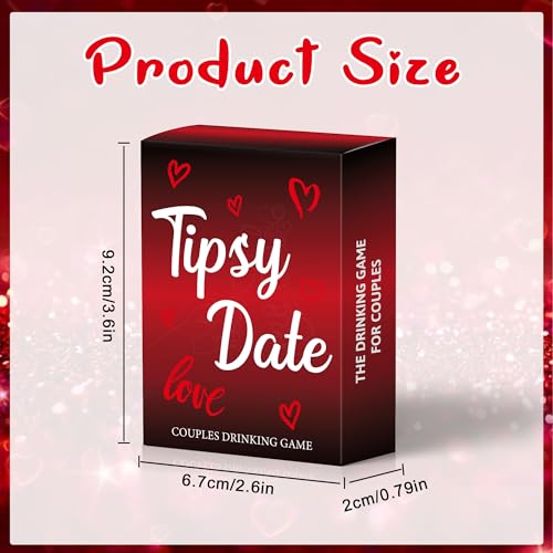 Tipsy Date Drinking Game for Couples - 50 Fun Challenges & Questions