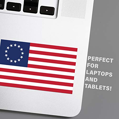 Betsy Ross Flag Vinyl Decal Sticker - 2-Pack, 5" x 3"