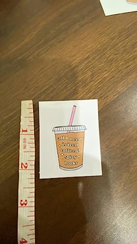 Iced Coffee & Spicy Books Vinyl Sticker - 2-Inch Bookish Decal for Laptops