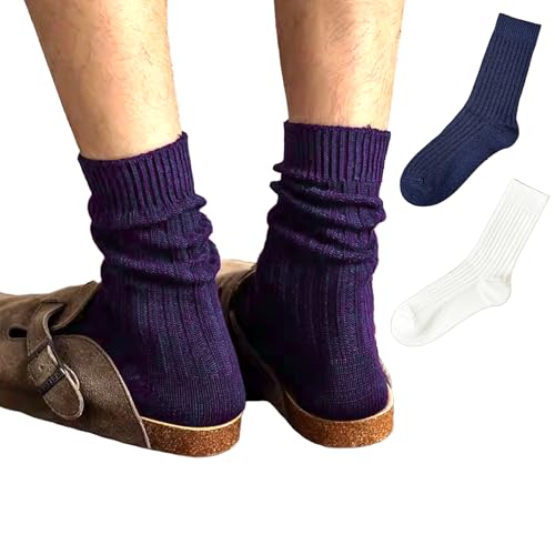 Retro Striped Cotton Socks - Soft & Breathable Sporty Crew Socks - Style 06