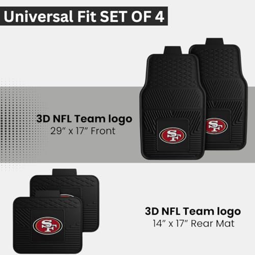 San Francisco 49ers All-Weather Car Floor Mats - Set of 4