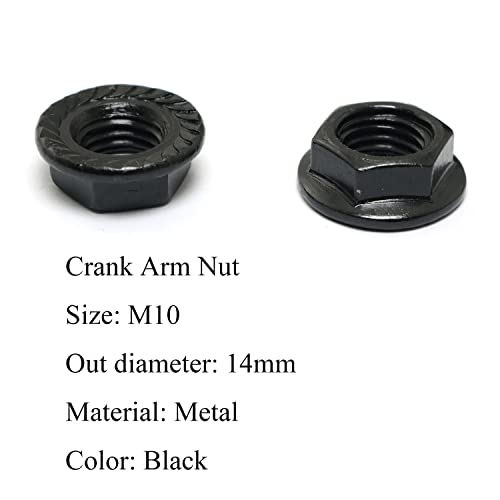 M10 Crank Arm Nuts - 14mm Bicycle Bottom Bracket Set of 4