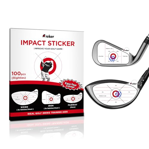 IJEKER Golf Impact Tape 100pcs for Iron & Wood Clubs, Right-Handed