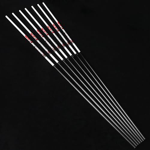 12 / Spine 800 32" Pure Carbon Arrow Shafts 6.2mm ID, ±0.003" Straightness, for DIY Target & Hunting