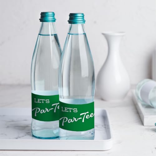 Golf Themed Water Bottle Labels - Let's Par-Tee - 20 Pack