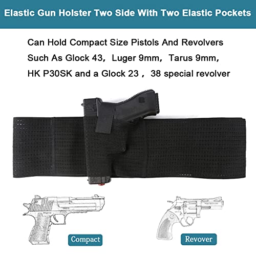 Belly Band Holster for Concealed Carry - Fits 37.4" to 51.2" Waist