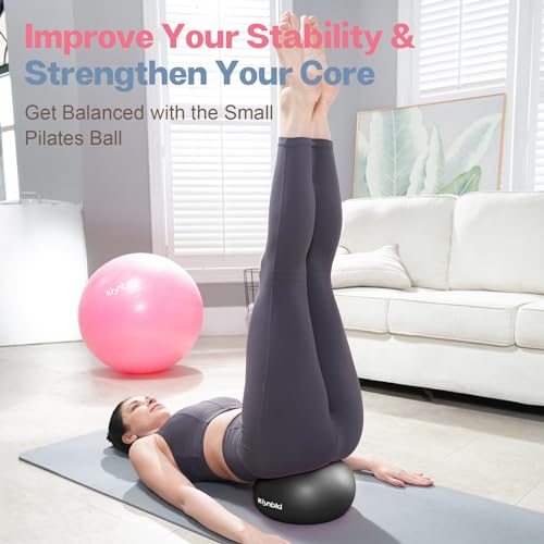 kisnbld 9 Inch Pilates Ball, Small Exercise Ball for Core &Physical