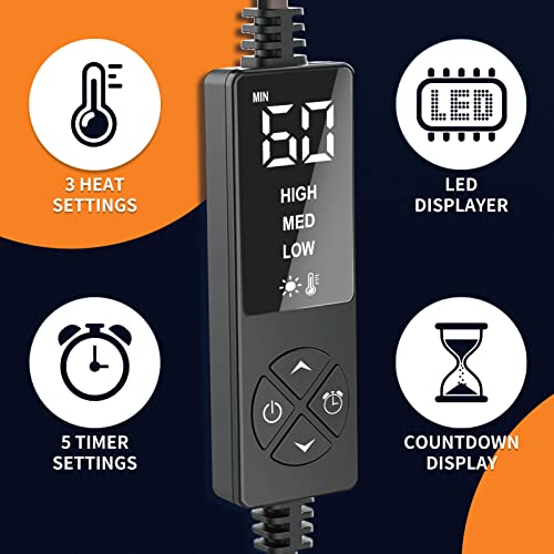 Electric Thumb & Wrist Heating Pad for Hand Arthritis with 3 Heat & 5 Timer Settings, Heated Wrist Wrap for Carpal Tunnel Syndromes, Tendonitis Left/Right Hand Pain Relief(L)