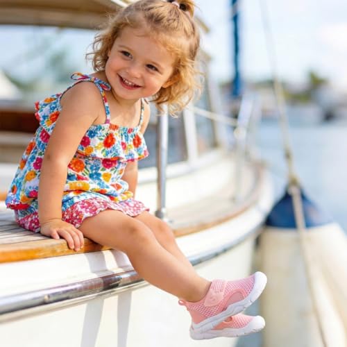 7 Toddler Water Shoes Pink - Quick-Dry Beach & Pool Sandals for Girls & Boys