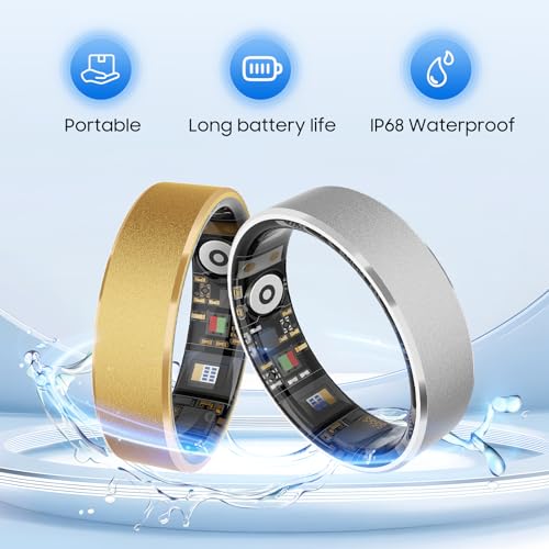 Smart Health Ring with Sleep & Fitness Monitoring - Waterproof Tracker for Men & Women