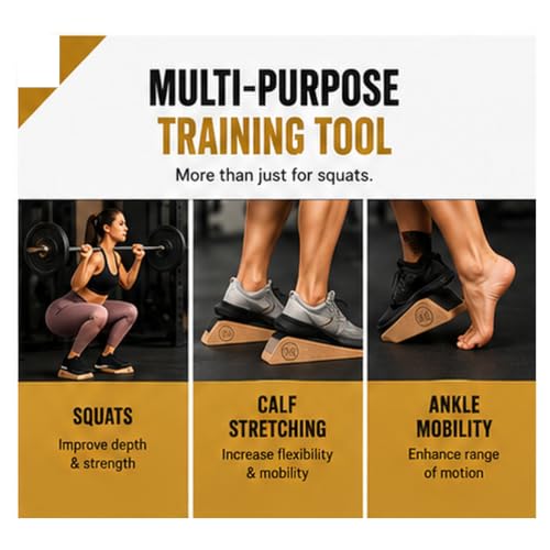 Squat Wedge Blocks - Non-Slip Slant Boards for Workouts