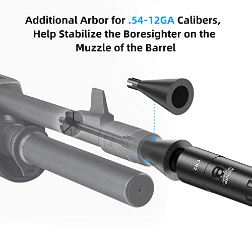 Laser Bore Sight Kit - Red Dot with Big Button Switch for .17 to 12GA