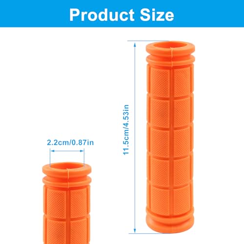 Non-Slip Rubber Bike Handlebar Grips - 4Pcs Orange