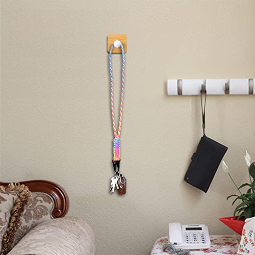 Heavy Duty Paracord Lanyard Keychain - Bright Rainbow
