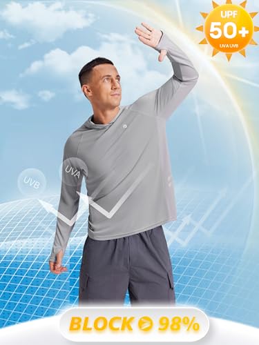 PINSPARK Long Sleeve UPF 50+ Men's Sun Shirt for Fishing & Outdoor Sports