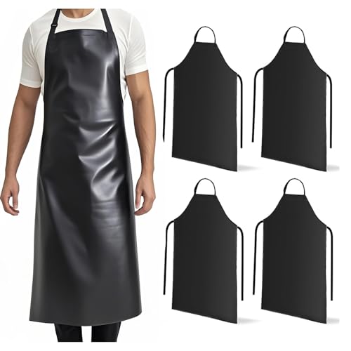 GoldPig Heavy-Duty Waterproof Apron, Chemical Resistant Rubber Vinyl for Industrial, Lab, Kitchen, Butcher & Grilling (40")