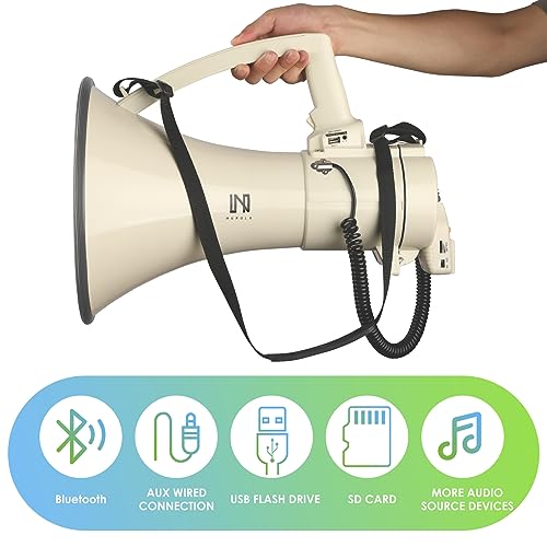 75W Rechargeable Megaphone Bullhorn Speaker - Portable with Bluetooth