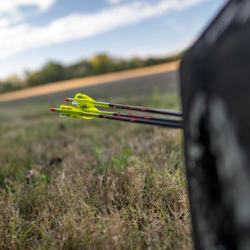 Victory Archery VForce Carbon Hunting Arrows 0.245" Spine 400, Straightness ±0.006, Red Fletched, 6 Pack