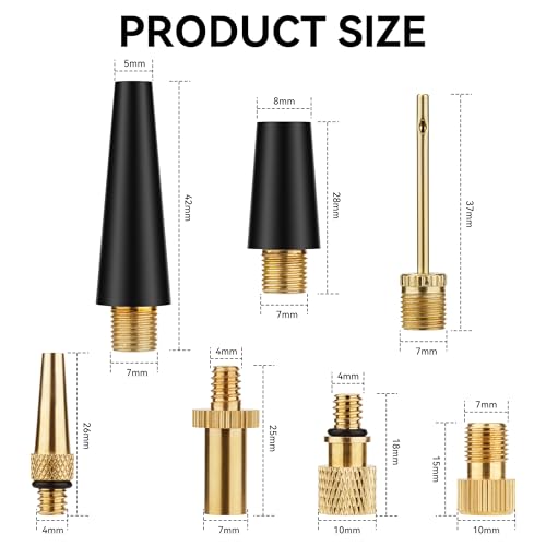 16-Piece Bicycle Valve Adapter Kit - Presta & Schrader Converters
