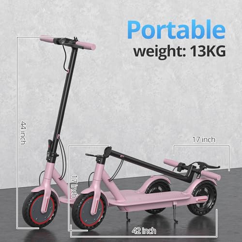 Electric Scooter with 350W Motor, 19 MPH Speed, Long-Range Battery