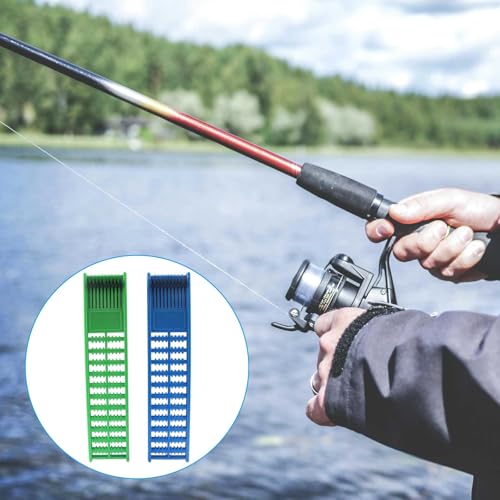 Fishing Hook Holder - Dual-Side ABS Plastic, 20-Position, Blue & Green