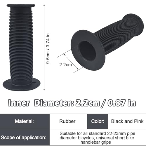 Kids Bike Handlebar Grips - Non-Slip Soft Rubber, 2 Pairs