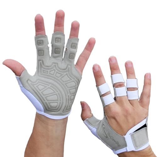 Lightweight Quick-Dry Rowing Gloves with Nonslip Grip - Grey, Medium