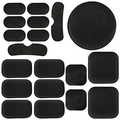 Tactical Helmet Replacement Foam Pads - Black, 19 Pieces
