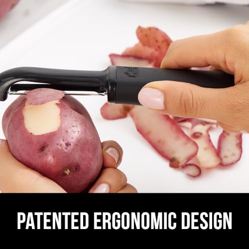 GORILLA GRIP® Patented BPA-Free Vegetable and Potato Peeler, Black