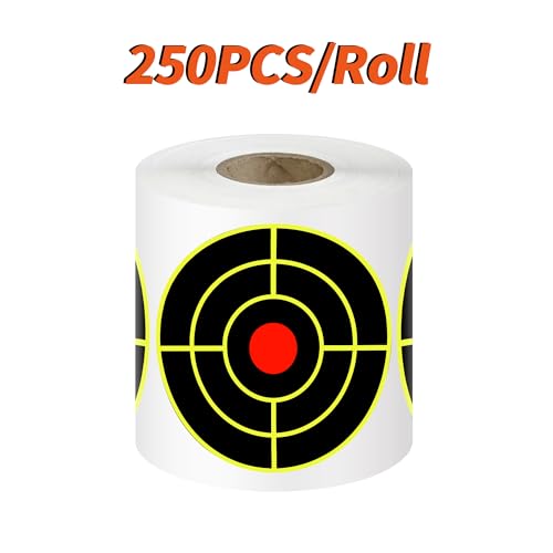 NYEONHRT 3" Shooting Targets 250 Pcs Fluorescent Yellow Self-Adhesive Reactive Target Sheets