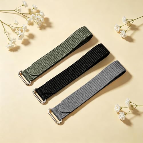 Breathable Nylon Loop Wristband - 6 Pack for Hume 1.0 - Black/Army Green/Iron Gray