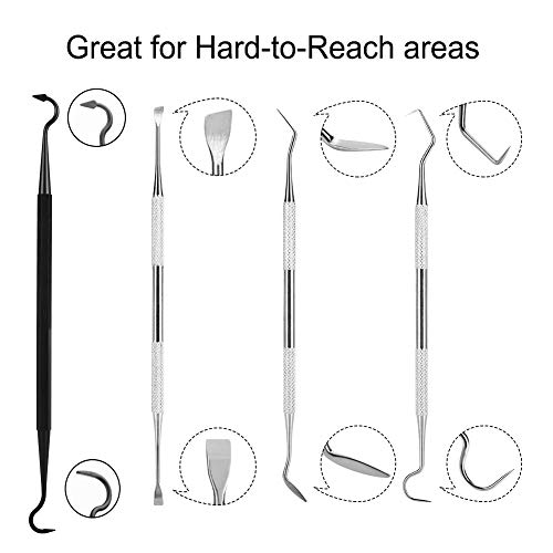 Gun Cleaning Tools Kit - 9-Piece Set with Brushes & Picks - Set B