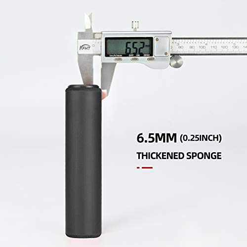 Foam Bike Handle Grips - Comfortable Shock Absorption - Black
