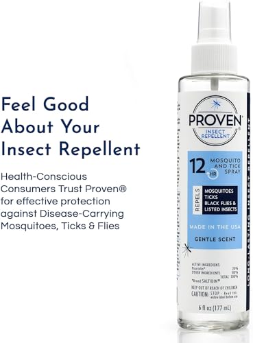 Proven Gentle Scent Insect Repellent Spray - 6 fl oz (2 Pack) - Mosquito & Black Fly Defense