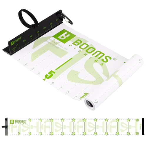 Booms Fishing 59” Green Ruler with Bump Board - Measuring Tape for Large Fish