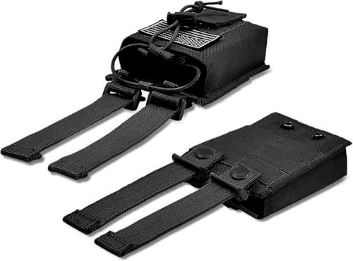Tactical Molle Radio Holster Pouch - Black 1 Pack
