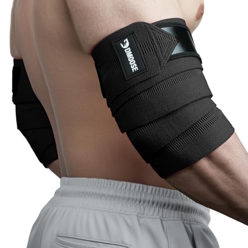 Adjustable Elbow Wraps for Weightlifting - One Size Black