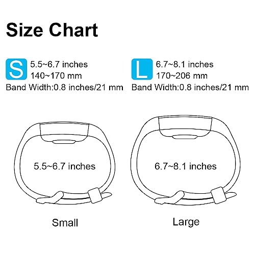 Adjustable Sport Bands for Fitbit Charge 2 - 3 Pack, Starlight/Milk Tea/Smoke Violet, Small