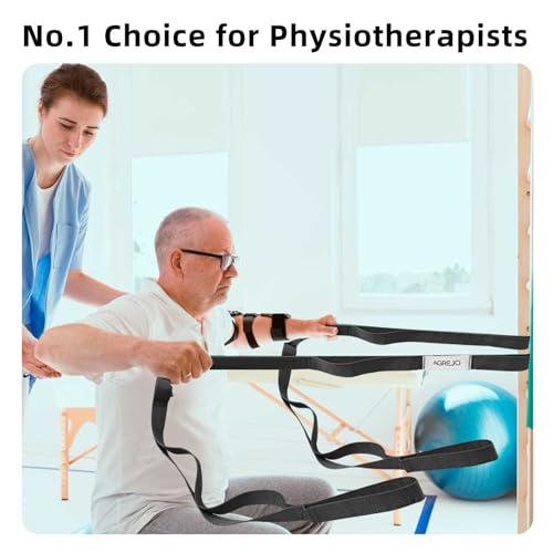 Stretching Strap Yoga Strap - 2-Pack Black/Green for Physical Therapy & Exercise